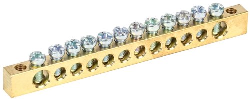 Шина IEK PEN "земля-ноль" 6х9мм 12/2 12 групп крепление по краям картинка 